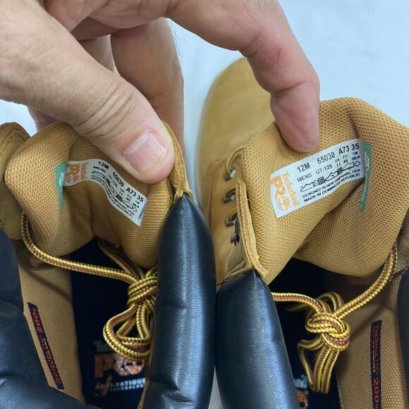 Timberland PRO Boots Men 12 Tan 6" Soft Toe Waterproof Workwear Insulated Shoes - Picture 10 of 15